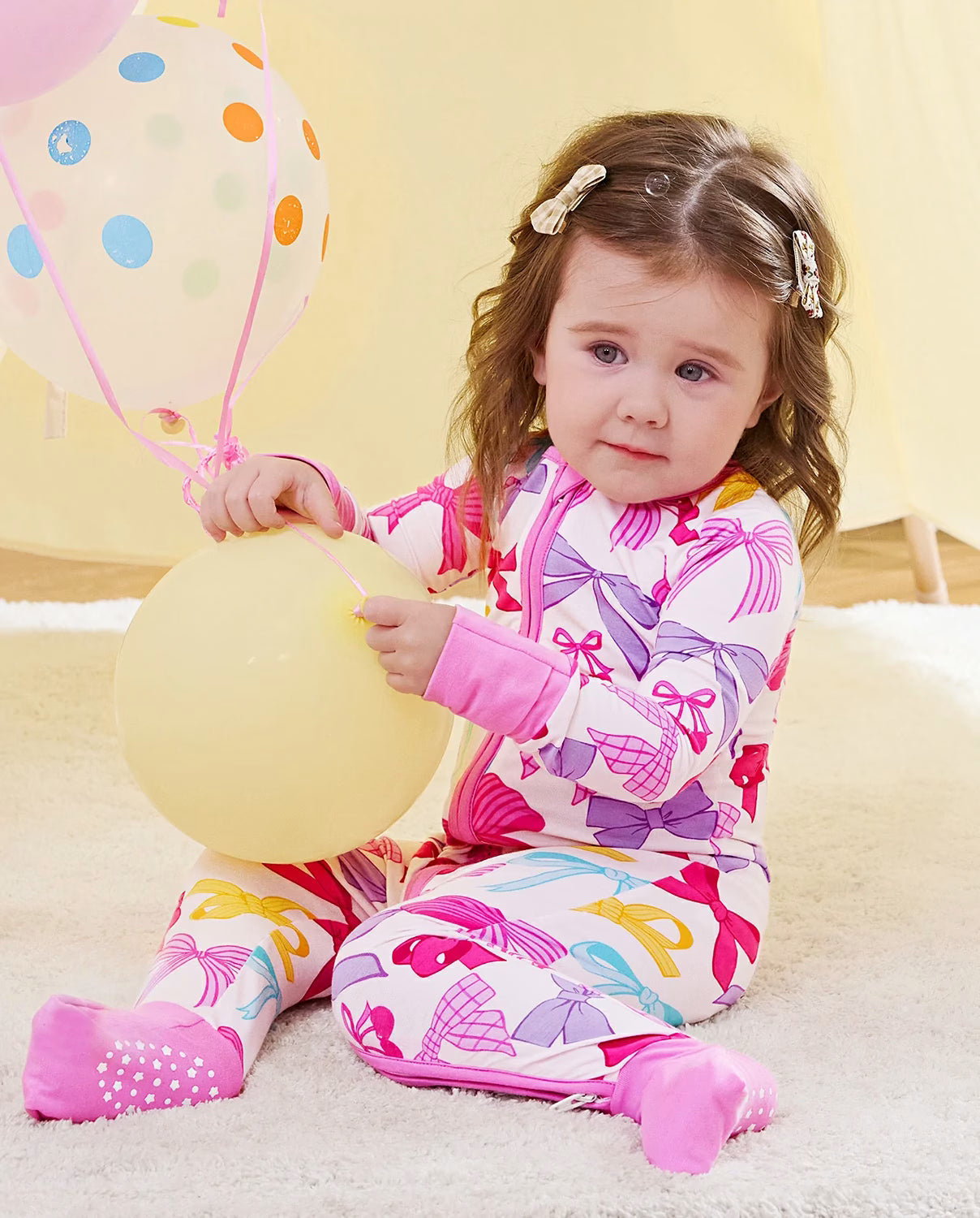 Colorful Bows Bamboo Zippy, colorful bows bamboo zippy balloon play 01