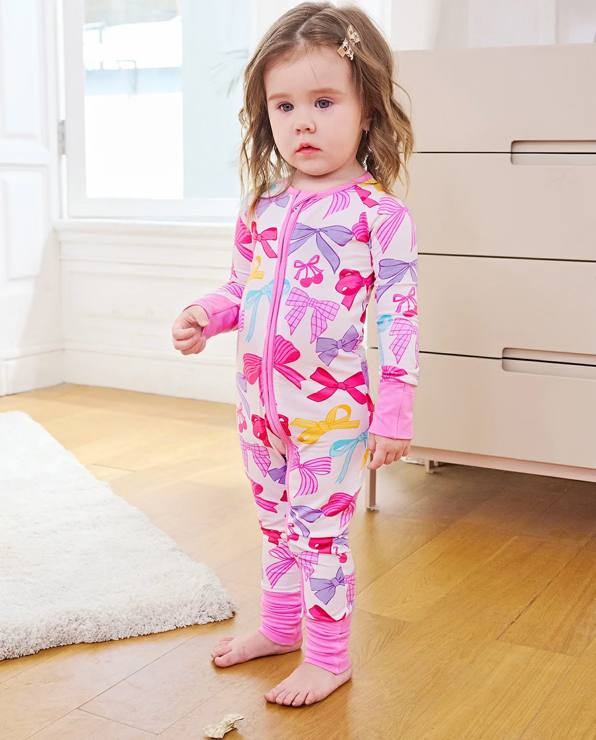Colorful Bows Bamboo Zippy, colorful bows bamboo zippy full body standing