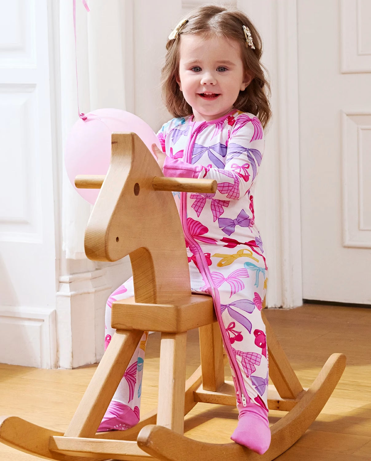 Colorful Bows Bamboo Zippy, colorful bows bamboo zippy rocking horse play
