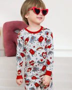 Cosmic Love Long Two-Piece Pajama Set, cosmic love bamboo two piece pjs lifestyle 2