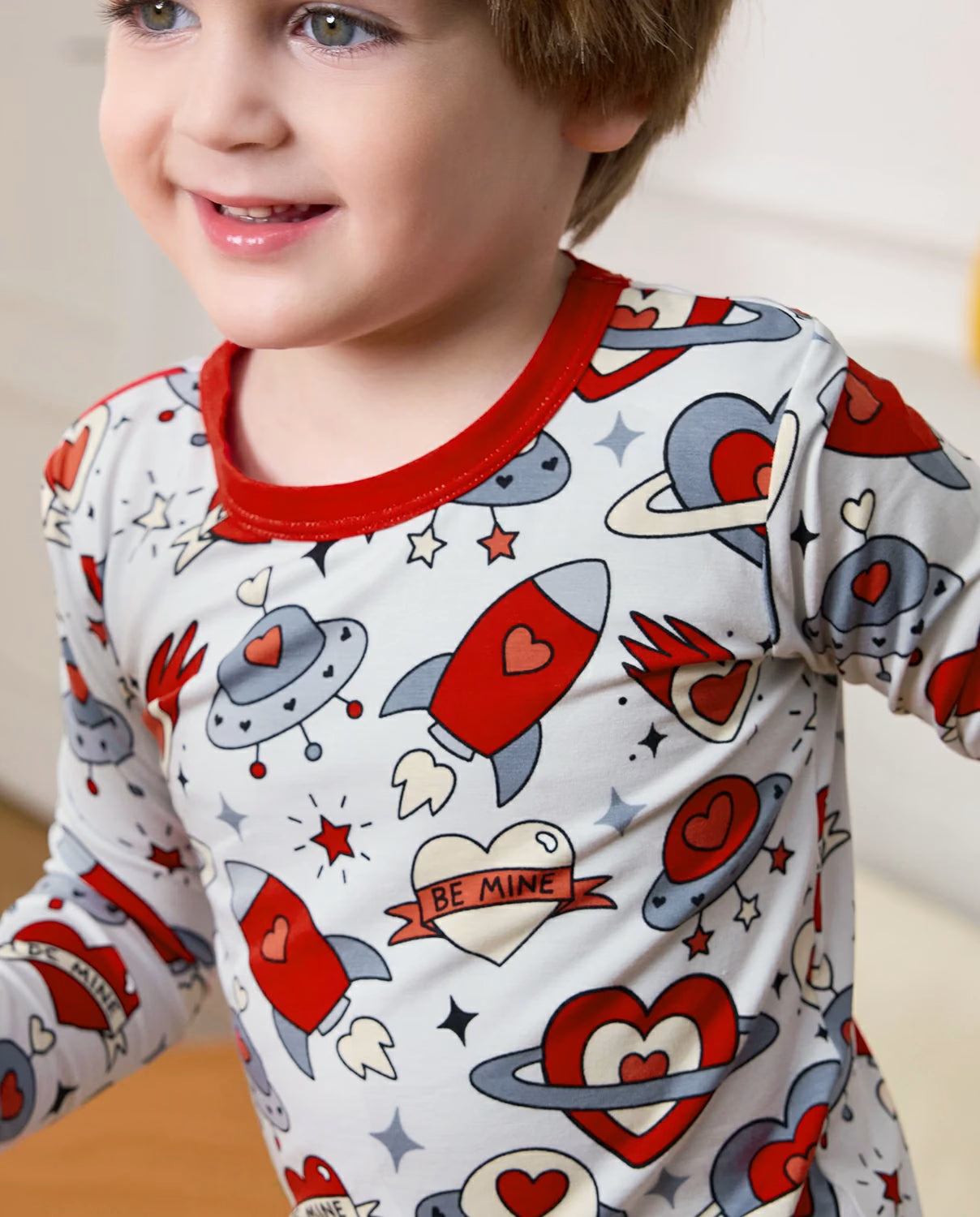 Cosmic Love Long Two-Piece Pajama Set, cosmic love bamboo two piece pjs lifestyle 7