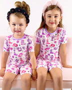 Cowgirl Boots Short Two-Piece Pajama Set, cowgirl boots bamboo short two piece pjs lifestyle 06