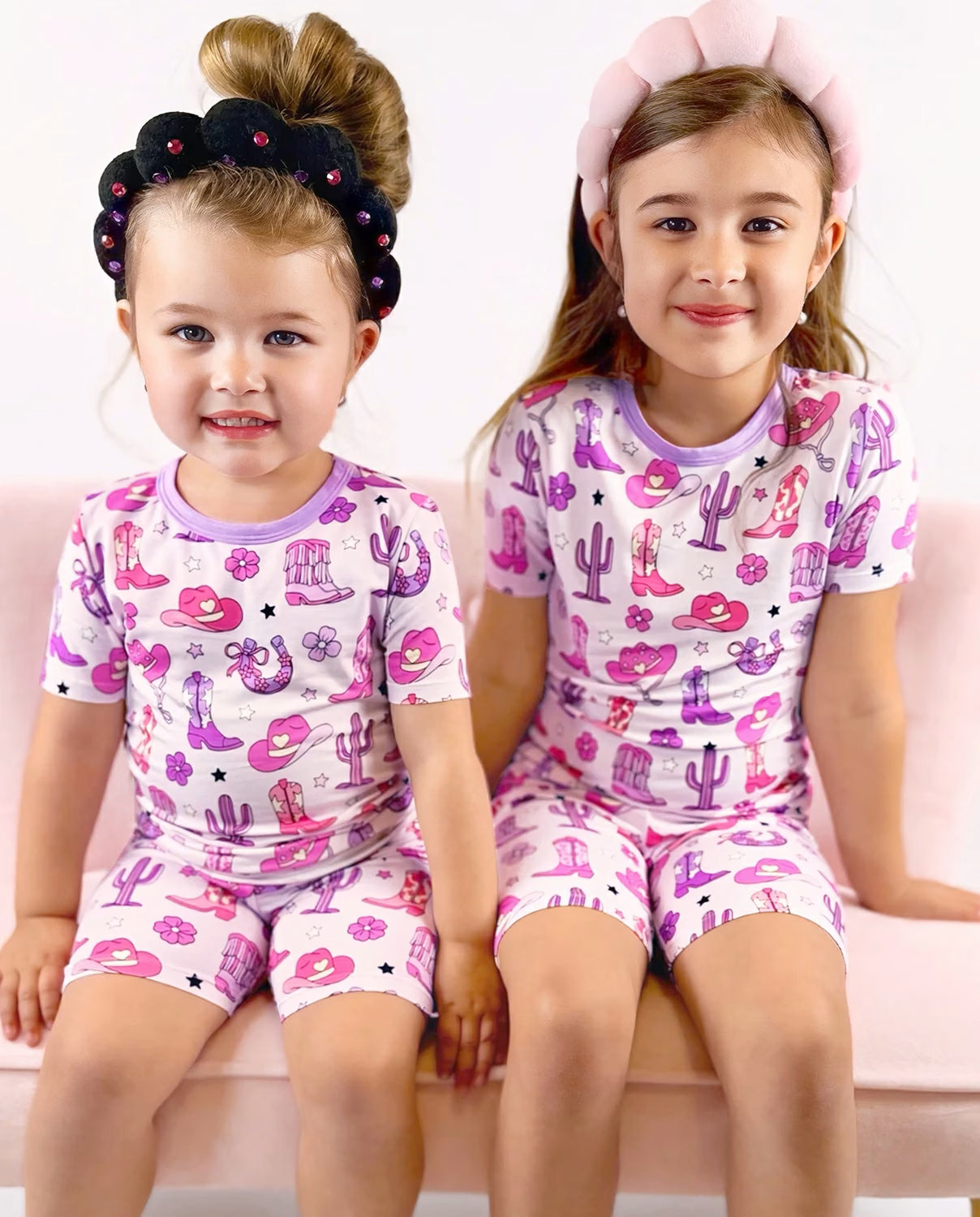 Cowgirl Boots Short Two-Piece Pajama Set, cowgirl boots bamboo short two piece pjs lifestyle 06