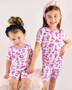 Cowgirl Boots Short Two-Piece Pajama Set, cowgirl boots bamboo short two piece pjs lifestyle 08
