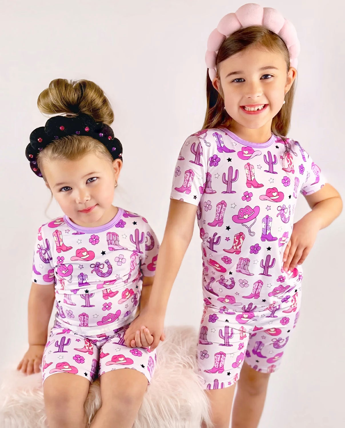 Cowgirl Boots Short Two-Piece Pajama Set, cowgirl boots bamboo short two piece pjs lifestyle 08