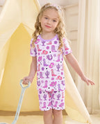 Cowgirl Boots Short Two-Piece Pajama Set, cowgirl boots bamboo short two piece pjs lifestyle 11