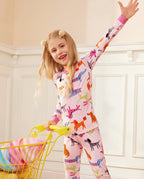 Dapper Dog Long Two-Piece Pajama Set, dapper dog bamboo two piece pjs lifestyle 5