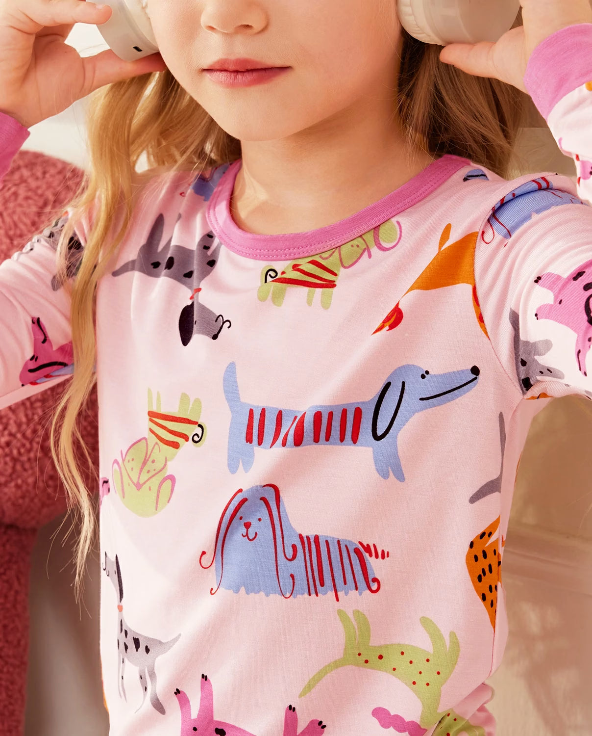 Dapper Dog Long Two-Piece Pajama Set, dapper dog bamboo two piece pjs lifestyle 8
