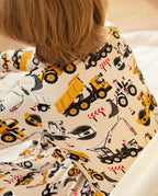 Digger Delights Long Two-Piece Pajama Set, digger delights bamboo two piece pjs lifestyle 3
