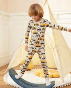 Digger Delights Long Two-Piece Pajama Set, digger delights bamboo two piece pjs lifestyle 7