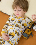 Digging Time Long Two-Piece Pajama Set, digging time club bamboo two piece pjs lifestyle 1