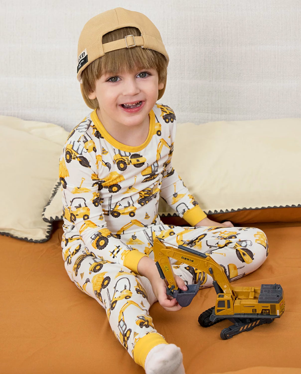 Digging Time Long Two-Piece Pajama Set, digging time club bamboo two piece pjs lifestyle 6