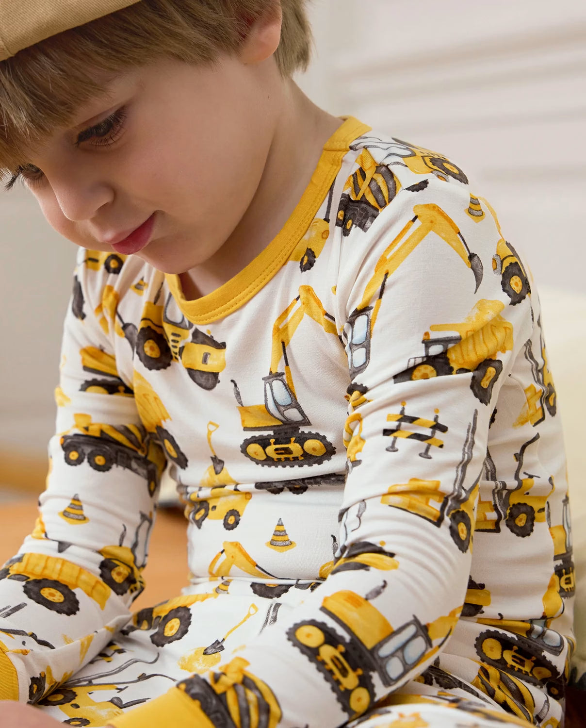 Digging Time Long Two-Piece Pajama Set, digging time club bamboo two piece pjs lifestyle 8