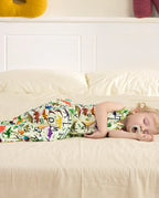 Dino Handbook Bamboo Baby Sleep Sack, dino dreams bamboo baby sleep sack sleeping baby 06
