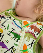 Dino Handbook Bamboo Baby Sleep Sack, dino dreams bamboo baby sleep sack zipper guard 02