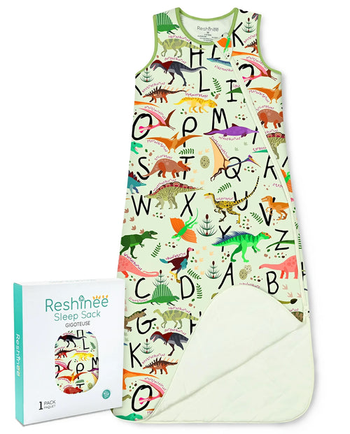 Dino Handbook Bamboo Baby Sleep Sack, dino handbook bamboo baby sleep sack main