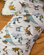 Dino Sports Long Two-Piece Pajama Set, dino sports club bamboo two piece pjs lifestyle 7