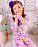 Egg Hunt Long Two-Piece Pajama Set, egg hunt bamboo long two piece pjs lifestyle 01