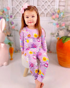 Egg Hunt Long Two-Piece Pajama Set, egg hunt bamboo long two piece pjs lifestyle 04