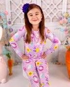 Egg Hunt Long Two-Piece Pajama Set, egg hunt bamboo long two piece pjs lifestyle 08