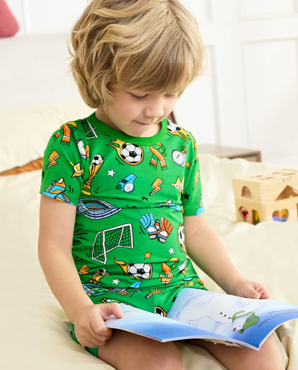Final Kick Short Two-Piece Pajama Set, final kick bamboo short two piece pjs lifestyle 01