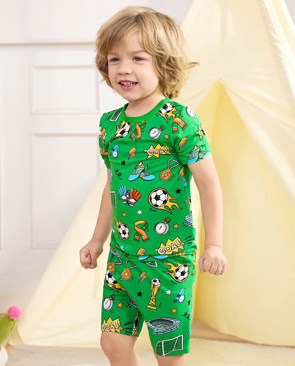 Final Kick Short Two-Piece Pajama Set, final kick bamboo short two piece pjs lifestyle 02