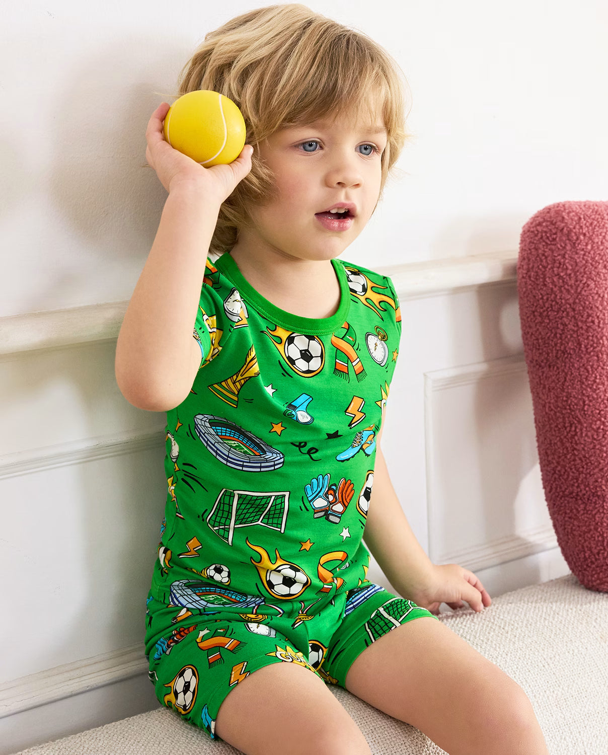 Final Kick Short Two-Piece Pajama Set, final kick bamboo short two piece pjs lifestyle 03