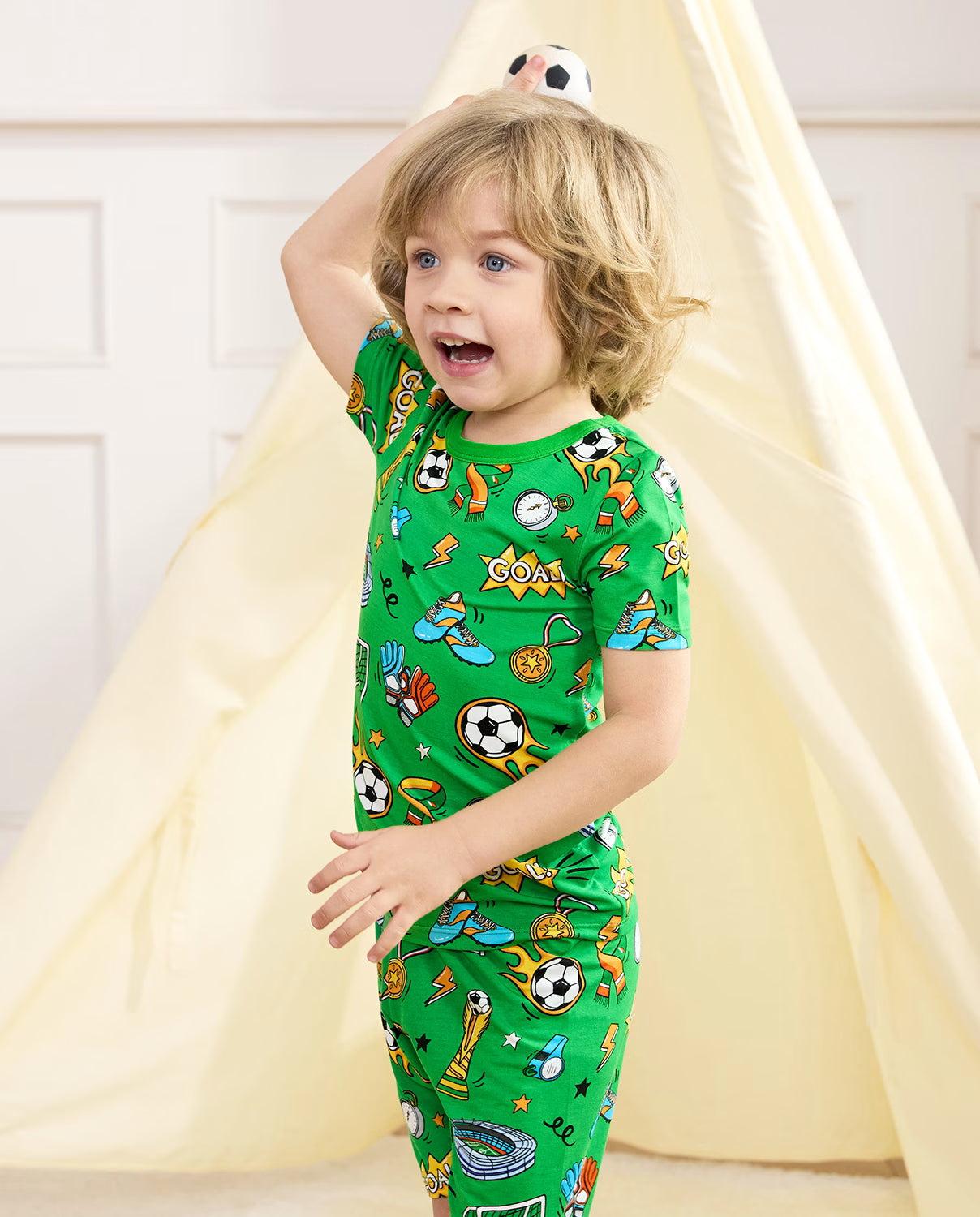 Final Kick Short Two-Piece Pajama Set, final kick bamboo short two piece pjs lifestyle 05