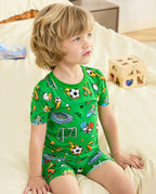 Final Kick Short Two-Piece Pajama Set, final kick bamboo short two piece pjs lifestyle 09
