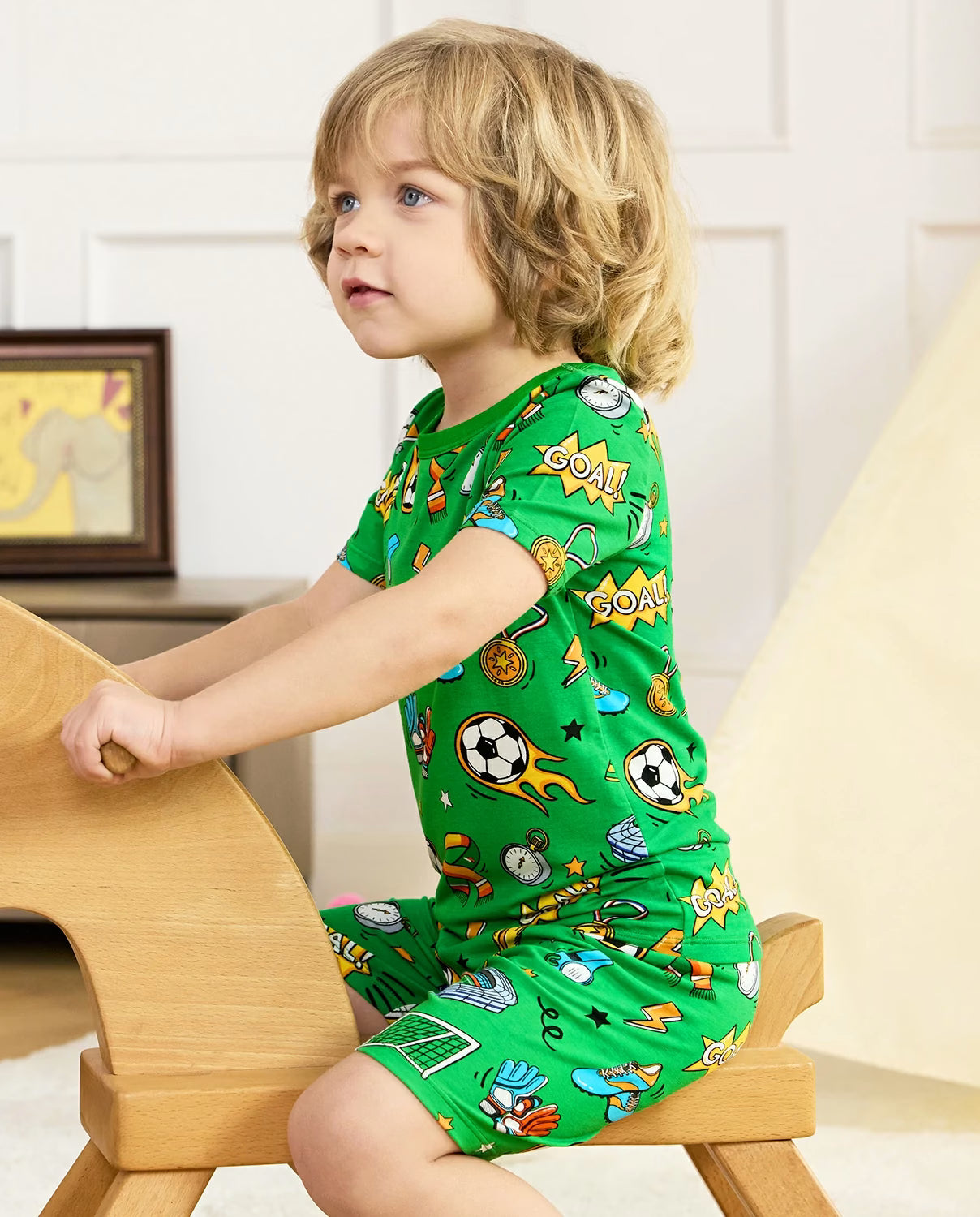 Final Kick Short Two-Piece Pajama Set, final kick bamboo short two piece pjs lifestyle 10