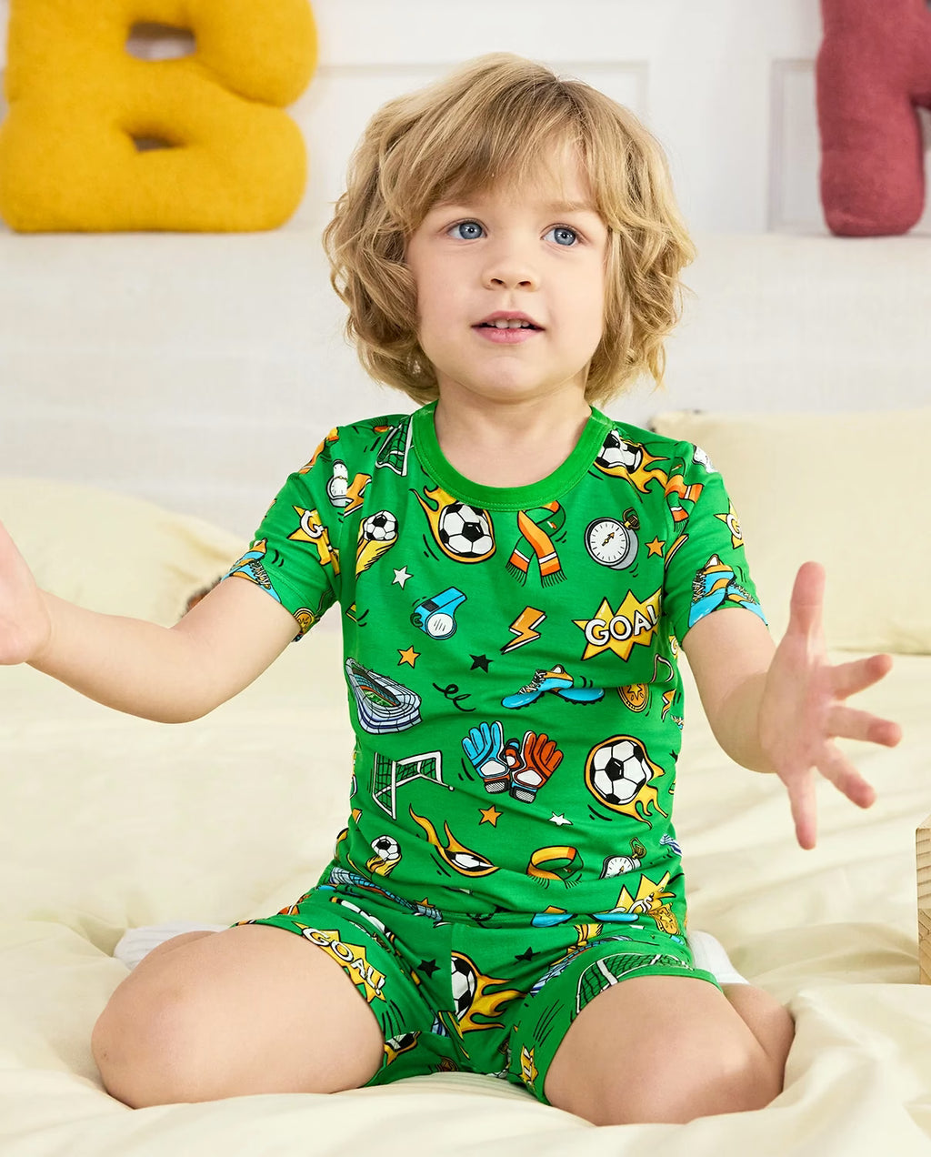 Final Kick Short Two-Piece Pajama Set, final kick bamboo short two piece pjs lifestyle 11