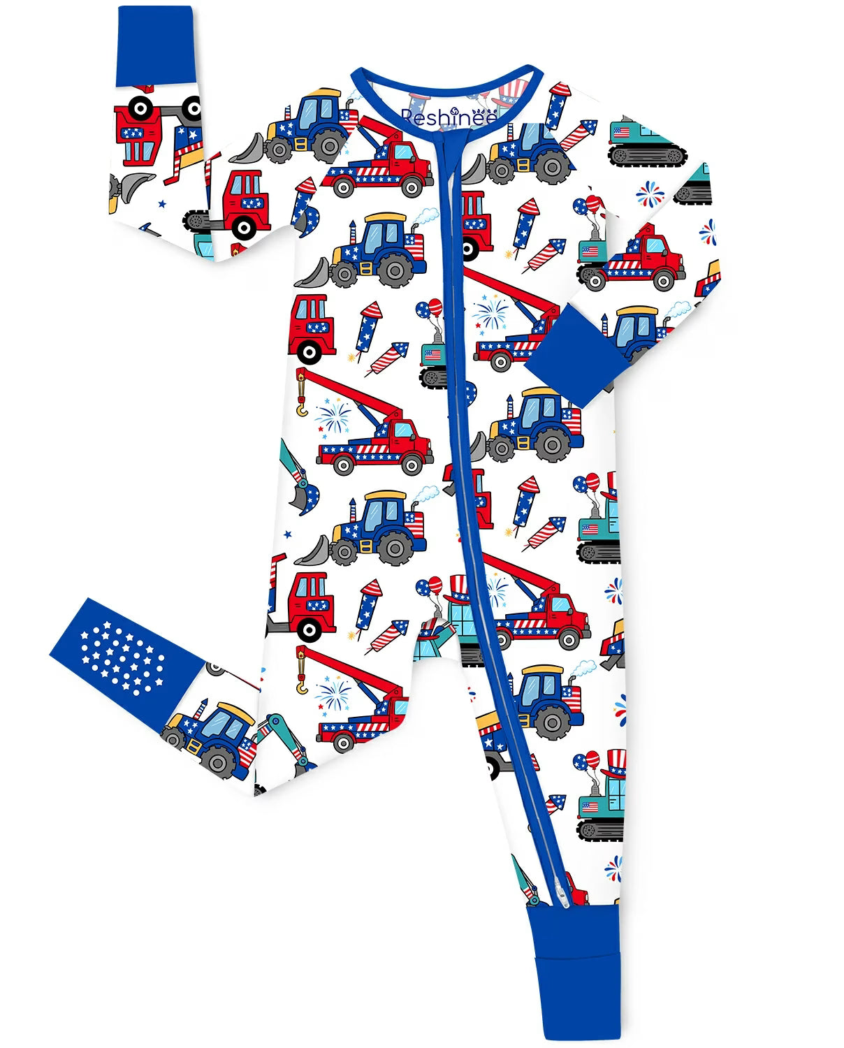 Freedom Builders Bamboo Zippy, freedom builders bamboo baby zippy pajama front