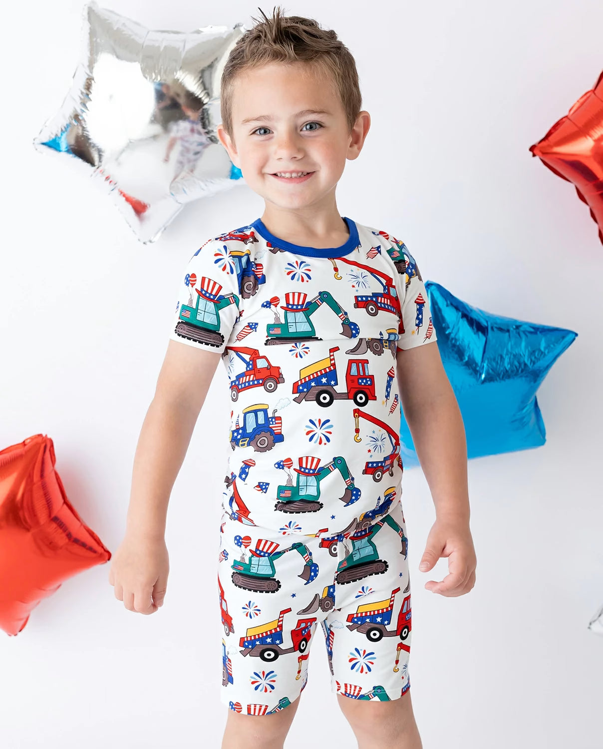 Freedom Builders Short Two-Piece Pajama Set, freedom builders bamboo short two piece pjs lifestyle 01
