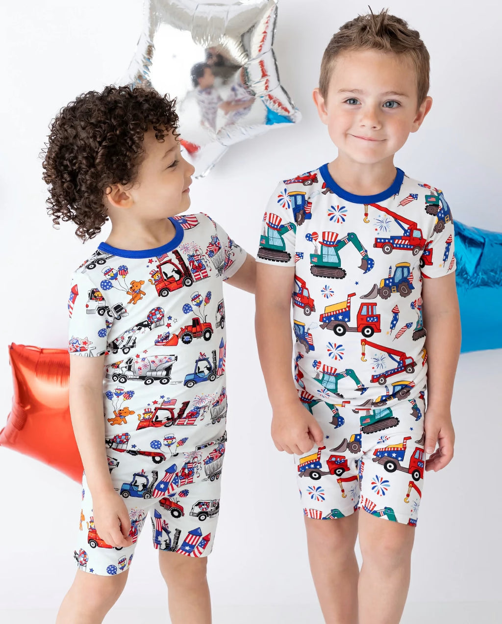 Freedom Builders Short Two-Piece Pajama Set, freedom builders bamboo short two piece pjs lifestyle 02