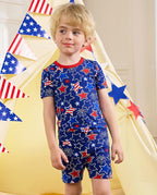 Freedom Sparkle Short Two-Piece Pajama Set, freedom sparkle bamboo short two piece pjs lifestyle 07