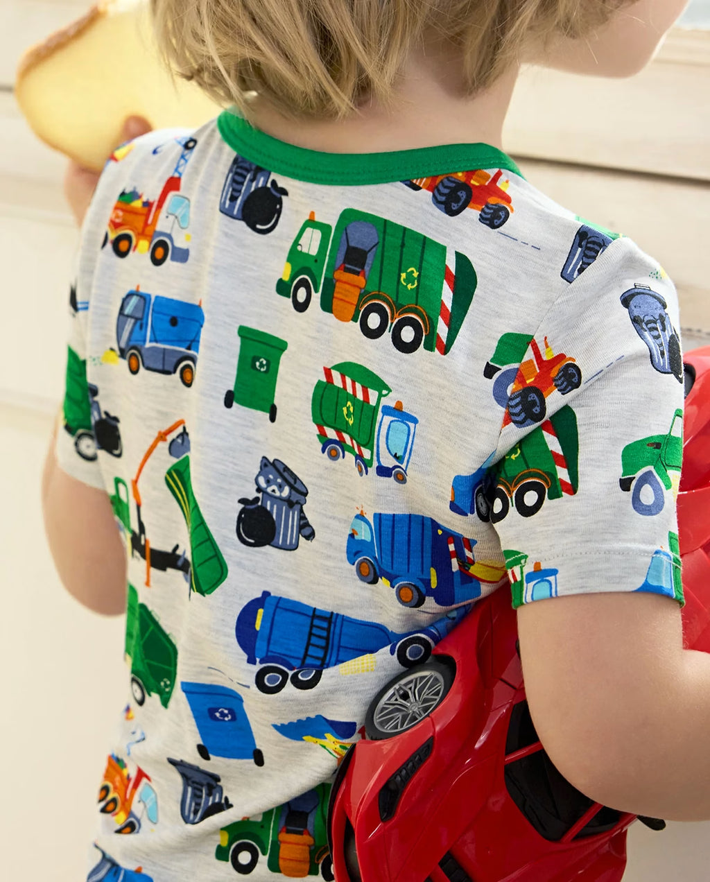 Garbage Squad Short Two-Piece Pajama Set, garbage squad bamboo short two piece pjs lifestyle 03