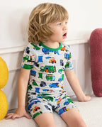 Garbage Squad Short Two-Piece Pajama Set, garbage squad bamboo short two piece pjs lifestyle 05
