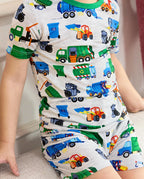 Garbage Squad Short Two-Piece Pajama Set, garbage squad bamboo short two piece pjs lifestyle 07