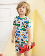 Garbage Squad Short Two-Piece Pajama Set, garbage squad bamboo short two piece pjs lifestyle 09