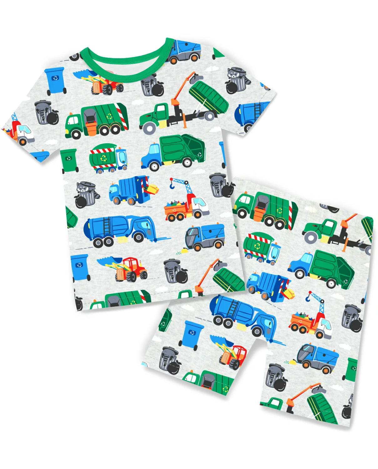 Garbage Squad Short Two-Piece Pajama Set, garbage squad short two piece pajama set main
