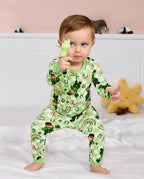 Green St. Patrick Long Two-Piece Pajama Set, green st patrick bamboo two piece pjs lifestyle 1