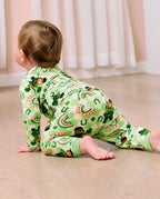 Green St. Patrick Long Two-Piece Pajama Set, green st patrick bamboo two piece pjs lifestyle 8