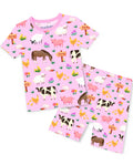 Happy Farm Short Two-Piece Pajama Set, happy farm bamboo short two piece pajama set