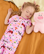 Happy Farm Short Two-Piece Pajama Set, happy farm bamboo short two piece pjs lifestyle 06