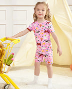 Happy Farm Short Two-Piece Pajama Set, happy farm bamboo short two piece pjs lifestyle 09