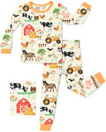 Happy Farmyard Long Two-Piece Pajama Set, happy farmyard bamboo long two piece pajama set main
