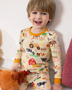 Happy Farmyard Long Two-Piece Pajama Set, happy farmyard bamboo long two piece pjs lifestyle 06 1