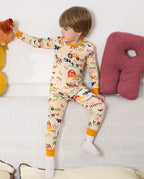 Happy Farmyard Long Two-Piece Pajama Set, happy farmyard bamboo long two piece pjs lifestyle 09 1