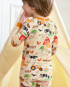 Happy Farmyard Long Two-Piece Pajama Set, happy farmyard bamboo long two piece pjs lifestyle 10
