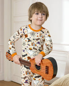 Happy Hallowboo Long Two-Piece Pajama Set, happy hallowboo club bamboo two piece pjs lifestyle 2